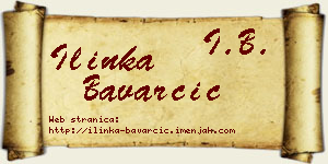 Ilinka Bavarčić vizit kartica